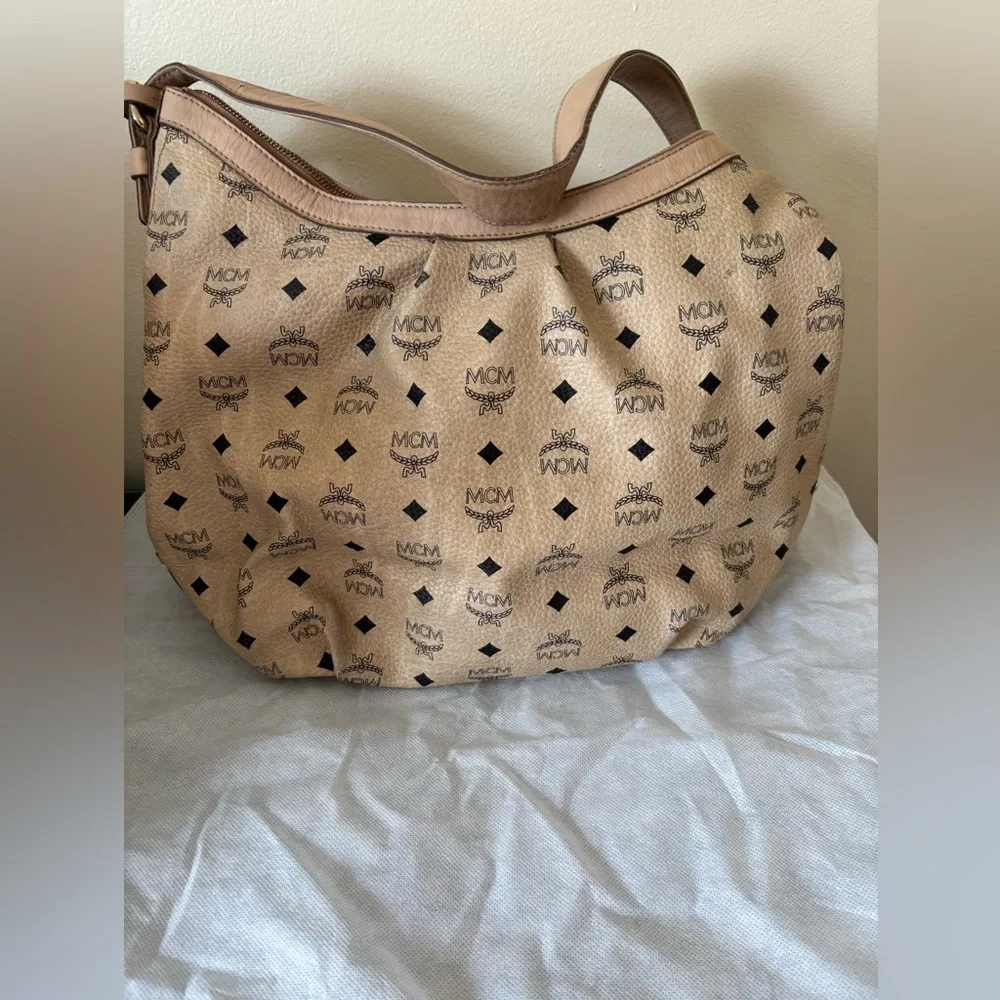 MCM Tan Monogram Hobo Bag - Picture 2 of 7